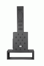 Камин МАДРИД на дровнике Гигант центральный черный\белый шамот в Новополоцке