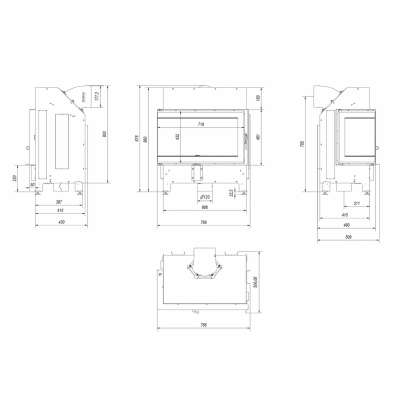 Каминная топка ILDNORD MALMO в Новополоцке