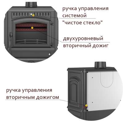 Печь-камин Везувий LV-12S Антрацит в Новополоцке