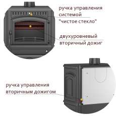 Печь-камин Везувий LV-12РS Антрацит в Новополоцке