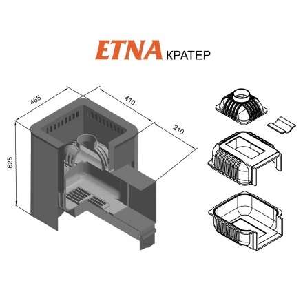 Печь для бани Этна Магма 18 (ДТ-4) в Новополоцке