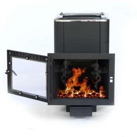 Печь банная чугунная СИБИРЬ 24 Конвекционная Панорамное стекло в Новополоцке