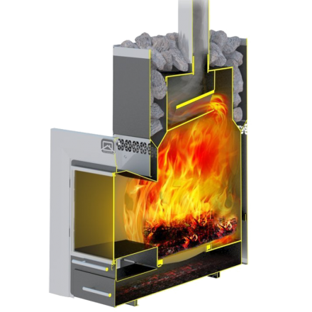 Печь для бани Теплодар Русь-12 ЛНЗП Профи Панорама в Новополоцке