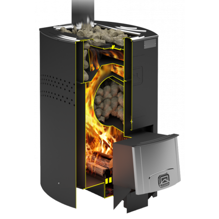 Печь для бани Теплодар Домна-20 ЛК Панорама в Новополоцке