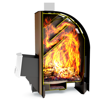 Печь для бани Теплодар Лагуна-12 ТК Панорама в Новополоцке