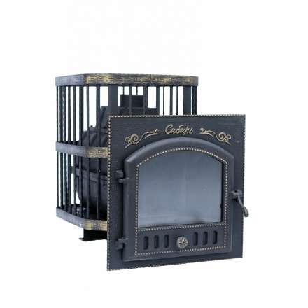 Печь банная Сибирь-24 с каминной дверцей Сибирь (545х545) в Новополоцке