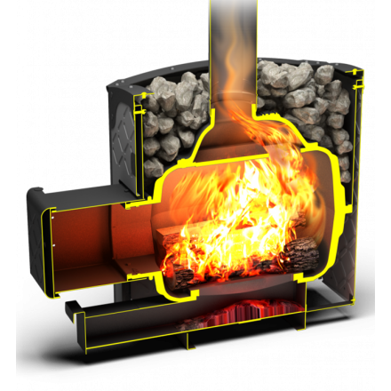 Печь для бани Теплодар Былина-18Ч Панорама в Новополоцке