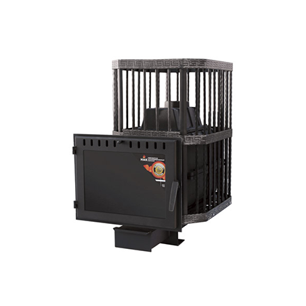 Печь банная Сибирь-24 (панорамное стекло, сетка квадрат) в Новополоцке