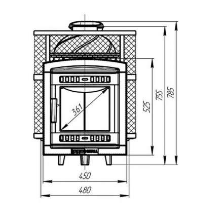 Банная печь ProMetall Атмосфера-М мини сетка в Новополоцке