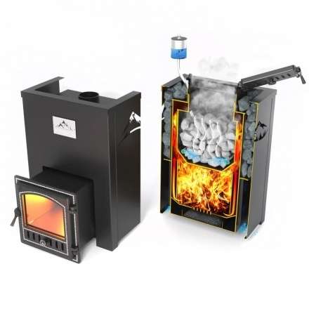 Печь для бани Везувий Эверест Inox 20 (205) под облицовку в Новополоцке