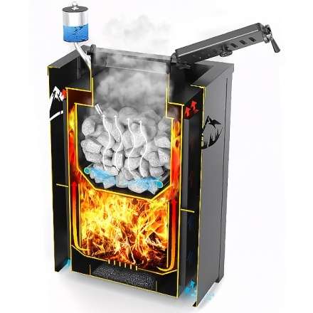 Печь для бани Везувий Эверест Inox 20 (281) в Новополоцке