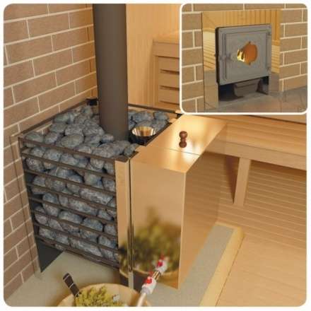 Печь для бани Добросталь Жара-люкс 20 дверка со стеклом в Новополоцке