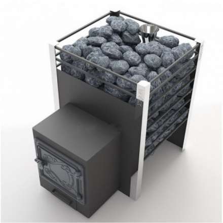 Печь для бани Добросталь Жара-люкс 20 чугунная дверка Амазонка бай фото в Новополоцке