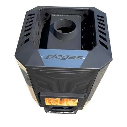 Банная печь Пегас 16 эконом короткая топка со стеклом конвекция в Новополоцке