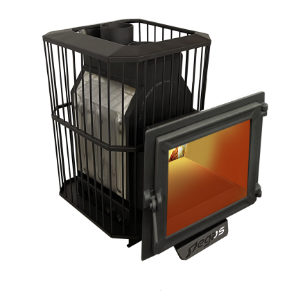 Банная печь Пегас 16 панорама нерж сетка фото Банная печь Пегас 16 панорама нерж сетка фото в Новополоцке