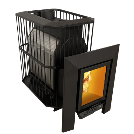 Банная печь Пегас 26 нерж со стеклом сетка фото в Новополоцке