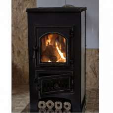 Купить стальной камин Везувий ПК-01 (270) в Новополоцке фото в интерьере в Новополоцке