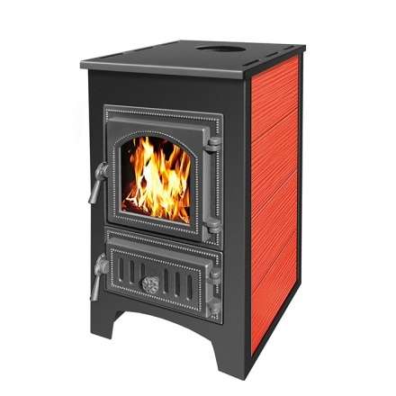 Печь-камин Везувий ПК-01 (270) красная 9 кВт Амазонка бай фото в Новополоцке