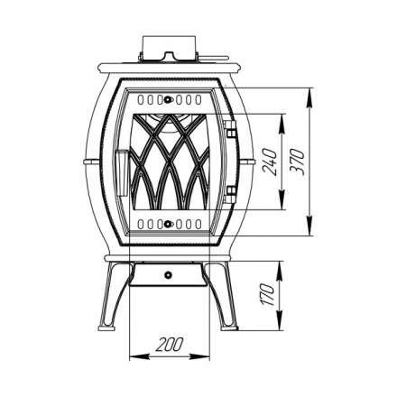 Купить Печь-камин Печь-камин ProMetall Бахта (черная) чугун в Новополоцке Амазонка бай фото в Новополоцке