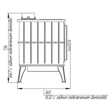 Купить Печь-камин Печь-камин ProMetall Бахта (черная) чугун в Новополоцке Амазонка бай фото в Новополоцке