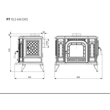 Купить Печь-камин Kawmet P7 LB в интерьере чугунный в Новополоцке в Новополоцке