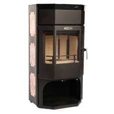 Стальной популярный камин с отделкой шамотом Сибирь 12 фото в Новополоцке