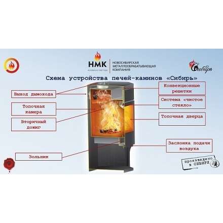 Стальной популярный камин с дровницей Сибирь 12 фото в Новополоцке