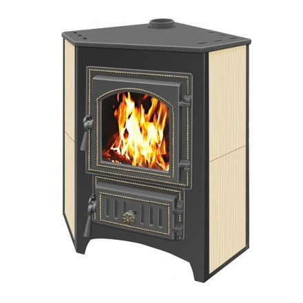 Печь-камин Везувий ПК-01 (220) угловой бежевый 9 кВт Амазонка бай фото в Новополоцке