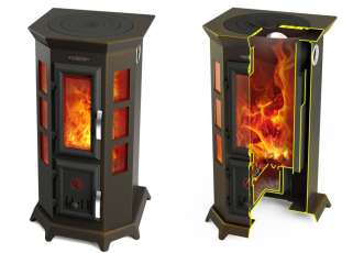 Стальная печь Термофор Статика Секста, чёрная бронза фото в Новополоцке