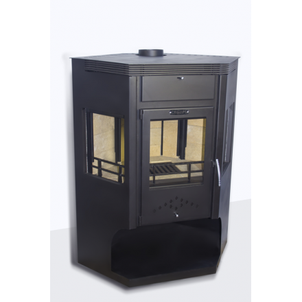 Стальной камин Сибирь 15 с дровницей фото в Новополоцке