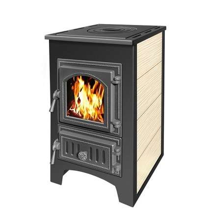 Печь-камин Везувий ПК-01 (270) c плитой бежевая 9 кВт купить в Новополоцке