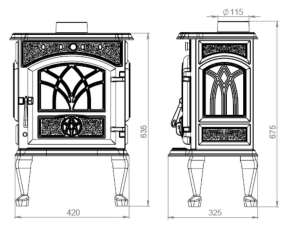 Недорогой камин Сибирь 7 чугунная фото в Новополоцке