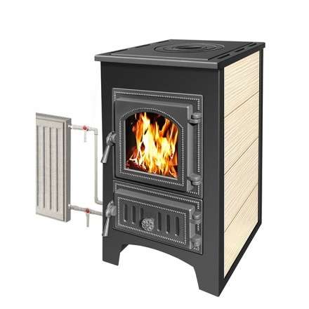 Печь-камин Везувий ПК-01 (270) с плитой и т/о бежевая 9 кВт купить в Новополоцке