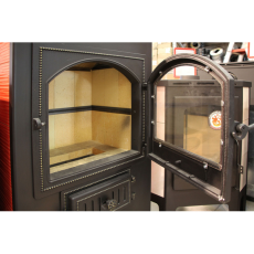 Купить Печь-камин Везувий ПК-02 (205) с плитой красная 12 кВт в Новополоцке в Новополоцке