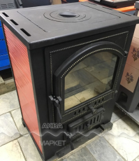 Купить Печь-камин Везувий ПК-01 (205) c плитой красная 12 кВт в Новополоцке в Новополоцке