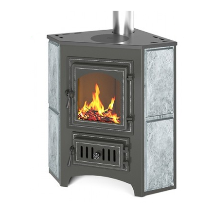 Печь-камин Везувий ПК-01 (220) с конфоркой угловой талькохлорит Амазонка бай фото в Новополоцке