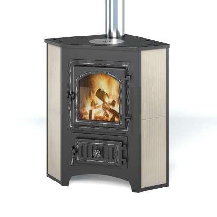 Печь-камин Везувий ПК-01 (220) с конфоркой угловой бежевый 9 кВт купить в Новополоцке