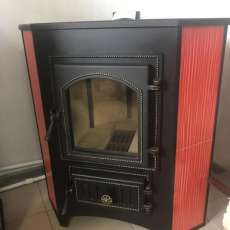 Купить Печь-камин Везувий ПК-01 (220) угловой красный 9 кВт в Новополоцке в Новополоцке