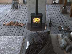 Купить чугунный Печь-камин EVEREST S13 в Новополоцке фото в интерьере в Новополоцке