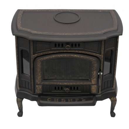 Стильный камин со стеклом Сибирь 10 чугунная Фото в Новополоцке