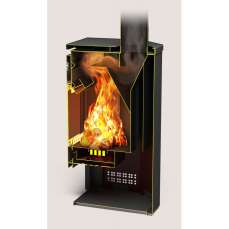 Стальной камин со стеклом Теплодар Кадриль фото в Новополоцке