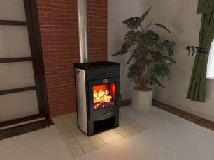 Стальной камин со стеклом Теплодар Танго фото в Новополоцке