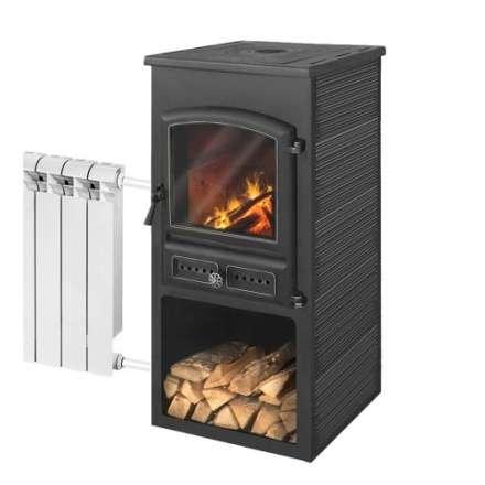 Печь-камин ЭТНА (БКД) с плитой и ТО фото в Новополоцке