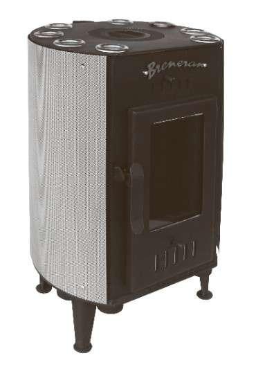 Печь отопительная Бренеран-Канадка плюс АОТ-04 в сетке серебро в Новополоцке