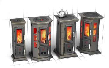 Угловая недорогая печь Термофор Статика Квинта, чёрная бронза фото в Новополоцке