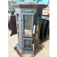 Угловая недорогая печь Термофор Статика Квинта, чёрная бронза фото в Новополоцке