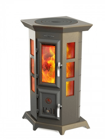 Отопительная печь Термофор Статика Квинта, чёрная бронза Амазонка бай фото в Новополоцке