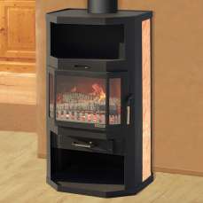 Купить стильный камин с шамотом Мета-Бел Ангара-Аква в Новополоцке фото в Новополоцке