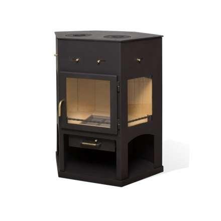 Печь-камин Мета-Бел АОТ 11.0 (в модификации Енисей с плитой") фото в Новополоцке