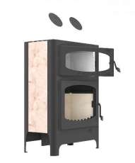 Печь-камин с шамотом Бавария Эко с духовкой и плитой в Новополоцке